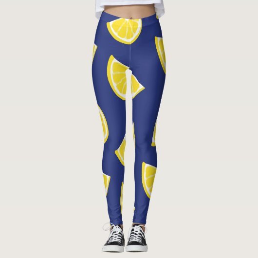 Tropisch bladpatroon groen mos leggings (Voorkant)
