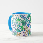 Tropisch bladpatroon mok (Voorkant links)