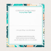 Tropisch bladpatroon visitekaartjes (Binnenkant ongevouwen)