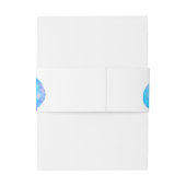 Tropisch blauw Blauwgroen waterverf orchidee schil Uitnodigingen Wikkel (Achterkant Voorbeeld)