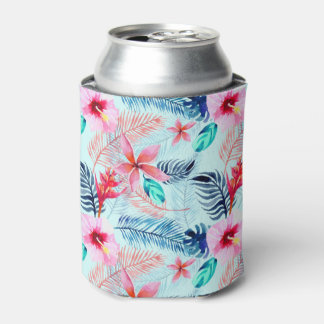Tropisch blauw Floral Pattern Koelbox Blikjeskoeler