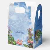 Tropisch  blauw marmerpaleis bedankdoosjes (Geopend)