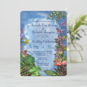 Tropisch  blauw marmerpaleis kaart (Staand voorkant)