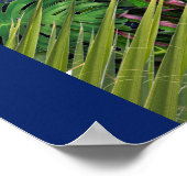 Tropisch  blauw marmerpaleis poster (Hoek)