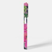 Tropisch blauw roze hibiscus flauwschilderij Case-Mate iPhone case (Achterkant / Rechts)
