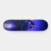 Tropisch blauw skateboard (Horizontaal)