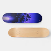 Tropisch blauw skateboard (Horizontaal)