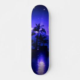 Tropisch blauw skateboard