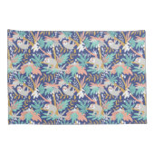 Tropisch blauw sleufpatroon kussensloop (Achterkant-Rechts)