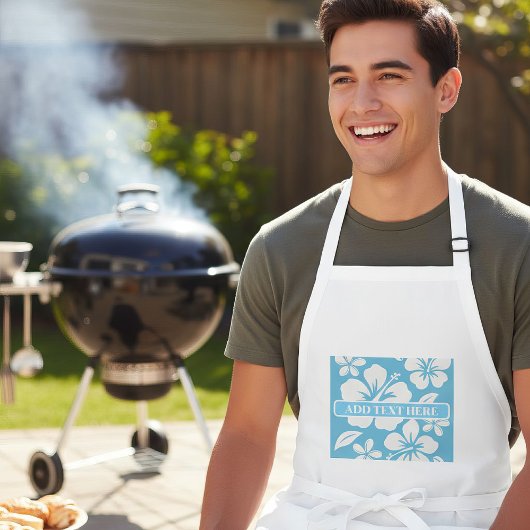 Tropisch blauw strand bloemen lang schort