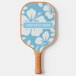 Tropisch blauw strand bloemen pickleball paddle