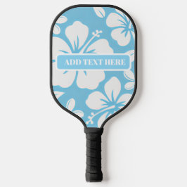 Tropisch blauw strand bloemen pickleball paddle