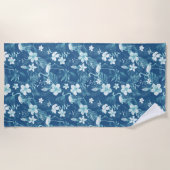 Tropisch blauw strandlaken (Voorkant)