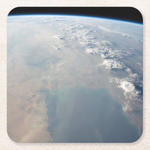 Tropisch blauw water van de Perzische Golf. 2 Vierkante Kartonnen Onderzetter