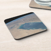 Tropisch blauw water van de Perzische Golf. Bier Onderzetter (Linkerzijde)