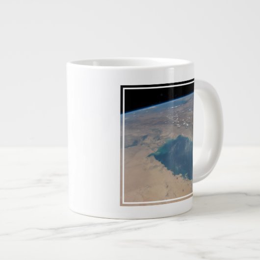 Tropisch blauw water van de Perzische Golf. Extra Grote Beker (Voorkant rechts)