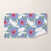Tropisch blauwe hibiscus bad handdoek (Handdoek)