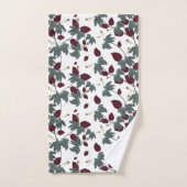 Tropisch blauwe hibiscus badhanddoekset bad handdoek (Handdoek)