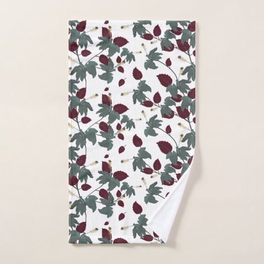 Tropisch blauwe hibiscus badhanddoekset bad handdoek (Handdoek)