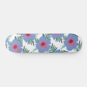 Tropisch blauwe hibiscus skateboard (Horizontaal)