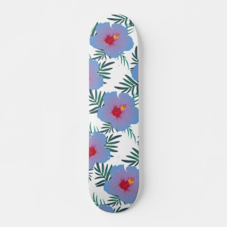 Tropisch blauwe hibiscus skateboard
