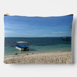 Tropisch Blauwe Oceaanstrand & Boot: Zomer Vibe Etui