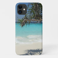 Tropisch blauwe oceaanstrand foto