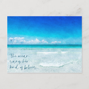 Tropisch Blauwgroen blauw strand van de Golfkust v Briefkaart