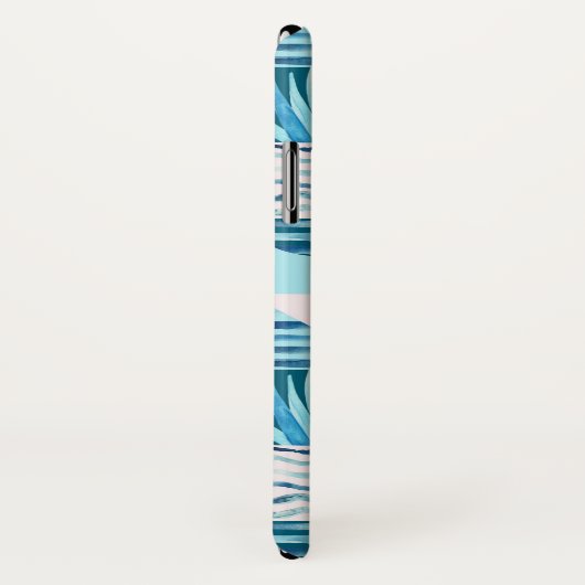 Tropisch Blauwgroen geometrisch Abstract patroon Case-Mate iPhone Case (Achterkant / rechts)