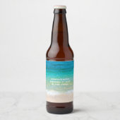 Tropisch Blauwgroene Wuwwaterbruiloft Beer Bier Etiket (Voorkant)