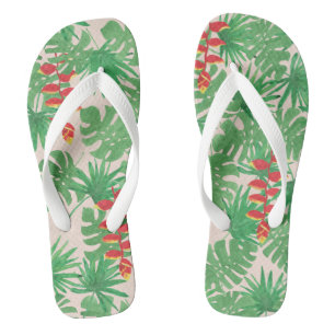 Tropisch blazoen teenslippers