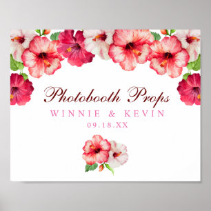 Tropisch Bloem Fotohokje Bord Poster