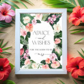 Tropisch bloemadvies- en wensenbord poster