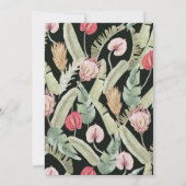 Tropisch Bloemen & Botanische Parrot Vrijgezellenf Kaart (Achterkant)