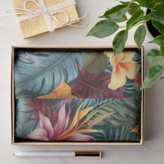 Tropisch  Bloemen Decoupage papier (Geschenk)