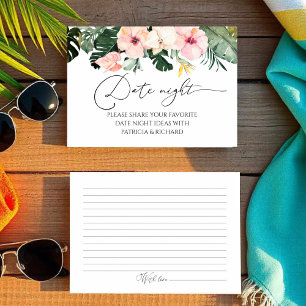 Tropisch Bloemen Vrijgezellenfeest Datum Nacht Jar RSVP Kaartje