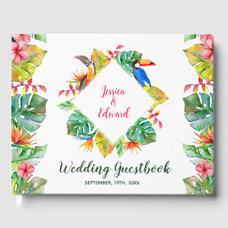 Tropisch Bloemenparadijs Hawaïaanse bruiloft Gastenboek