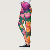 Tropisch bloemenpatroon in Hawaiian Leggings (Links)