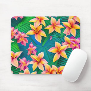 Tropisch bloemenpatroon in Hawaiian Muismat
