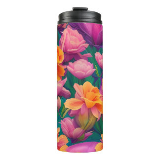 Tropisch bloemenpatroon in Hawaiian Thermosbeker