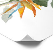 Tropisch bloemensier bruiloft Welcome bord Poster (Hoek)