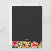 Tropisch bloemframe kaart (Achterkant)