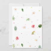 Tropisch bloemig ananas Baby shower Kaart (Achterkant)