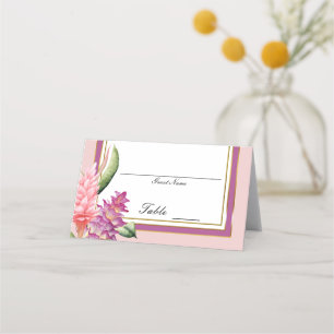 Tropisch Bloemige Orchidee Paars Roze Tafelnummer