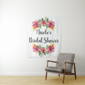 Tropisch bloemmotief Hibiscus botanische Luau acht Wandkleed (In situ)