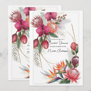 Tropisch Bloemparadijs Botanisch Goud Kaart