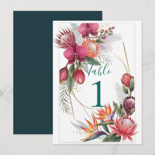 Tropisch Bloemparadijs Botanische Gouden Bruiloft Kaart