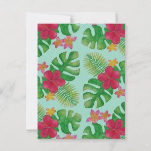 Tropisch bloempatroon briefkaart