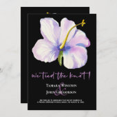 Tropisch Bloemstuk Net Getrouwd Pas Getrouwd Stran Kaart (Voorkant / Achterkant)