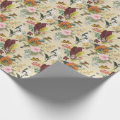 Tropisch bloemtapijt cadeaupapier (Hoek)